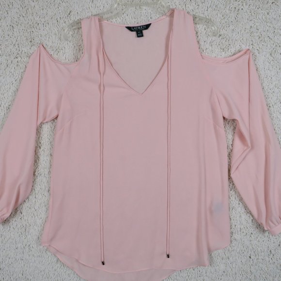 Ralph‎ Lauren* Women's Open Shoulder Blouse Size PS - Picture 1 of 10